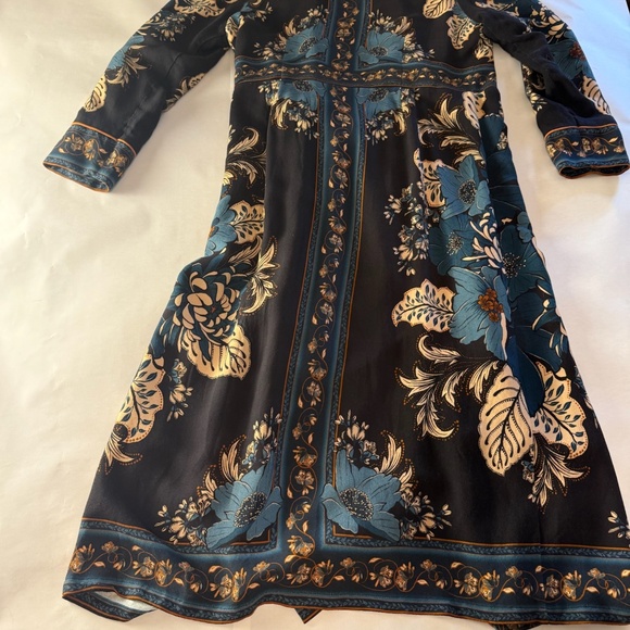 Farm Rio Blossom Tapestry Long Sleeve Wrap Dress - Picture 7 of 7